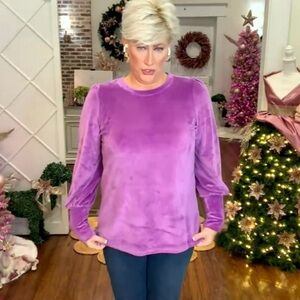 Belle by Kim Gravel Velour Top Large
